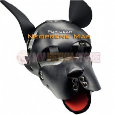 (DM8192)Top quality pup gear neoprenee dog slave mask fetish hood accessory equipment fetish wear